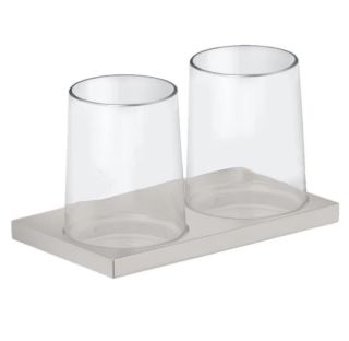 Стакан для зубных щёток двойной Keuco Edition 11151059000 никель шлифованный